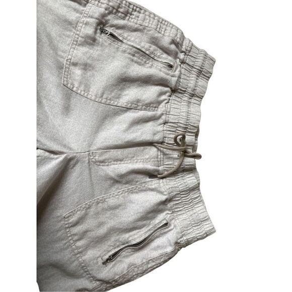 Athleta Cabo Tide Linen size 14 Cream Pull On Drawstring - Picture 12 of 12